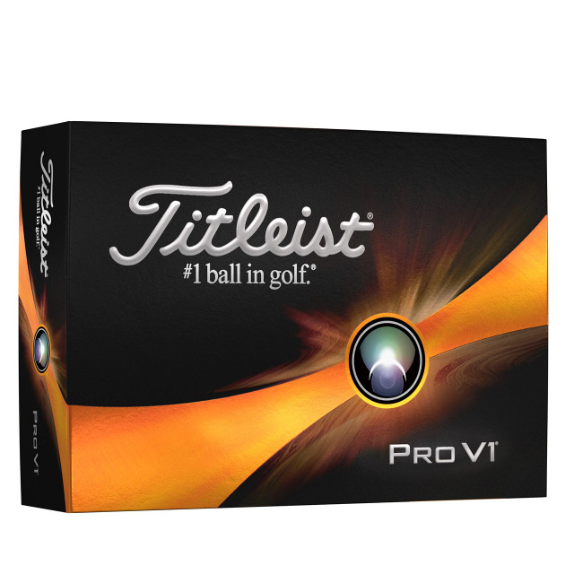 Front of Titleist Pro V1 Golf Ball box