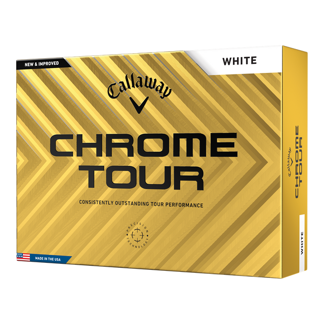 Front of Callaway Chrome Tour Golf Ball box