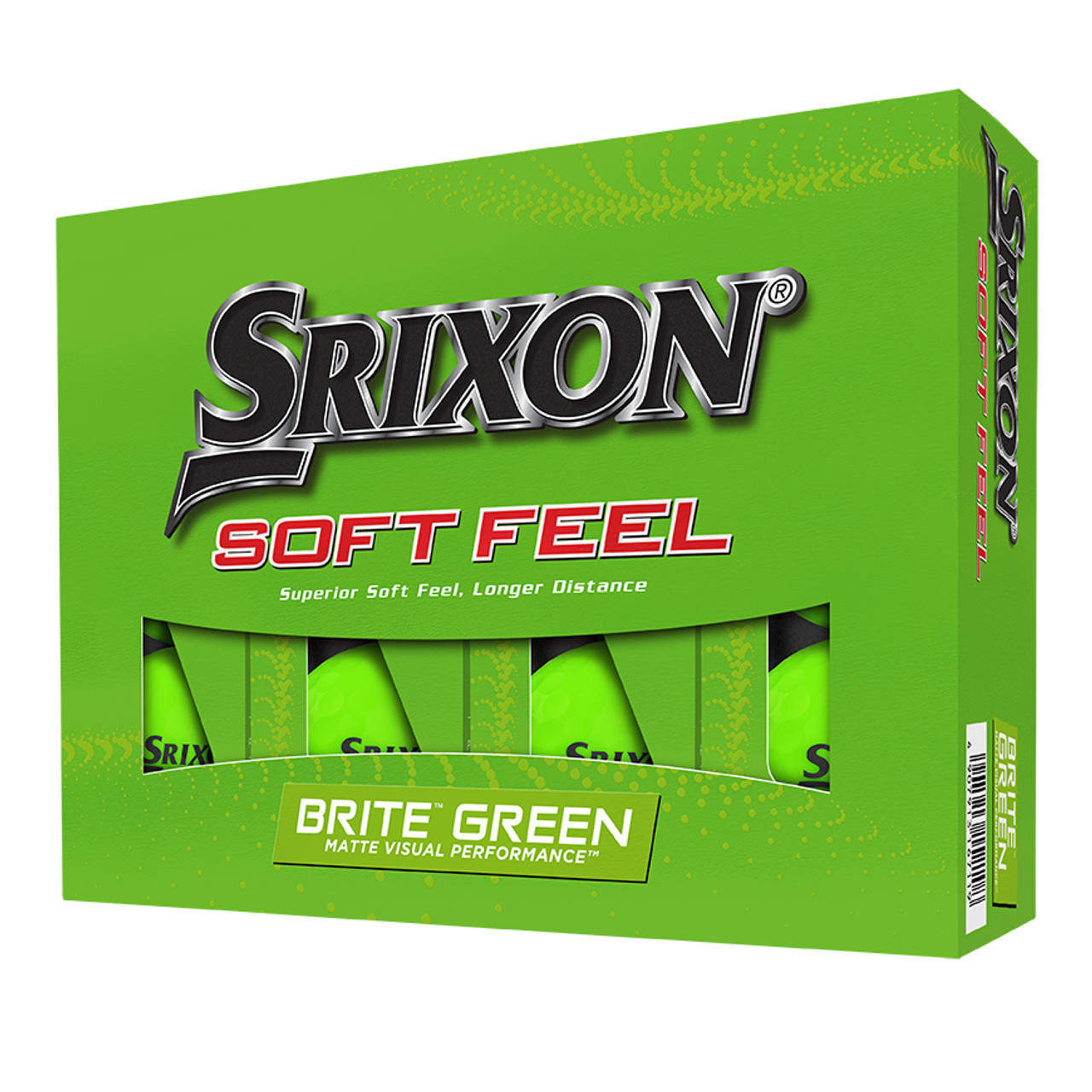 Front of SRIXON Soft Feel Brite Golf Balls box