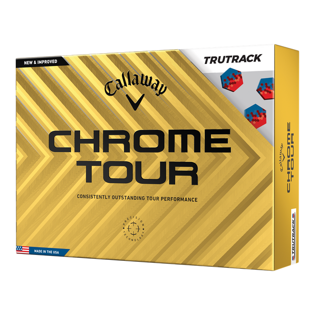 Front of Callaway Chrome Tour TruTrack Golf Ball box